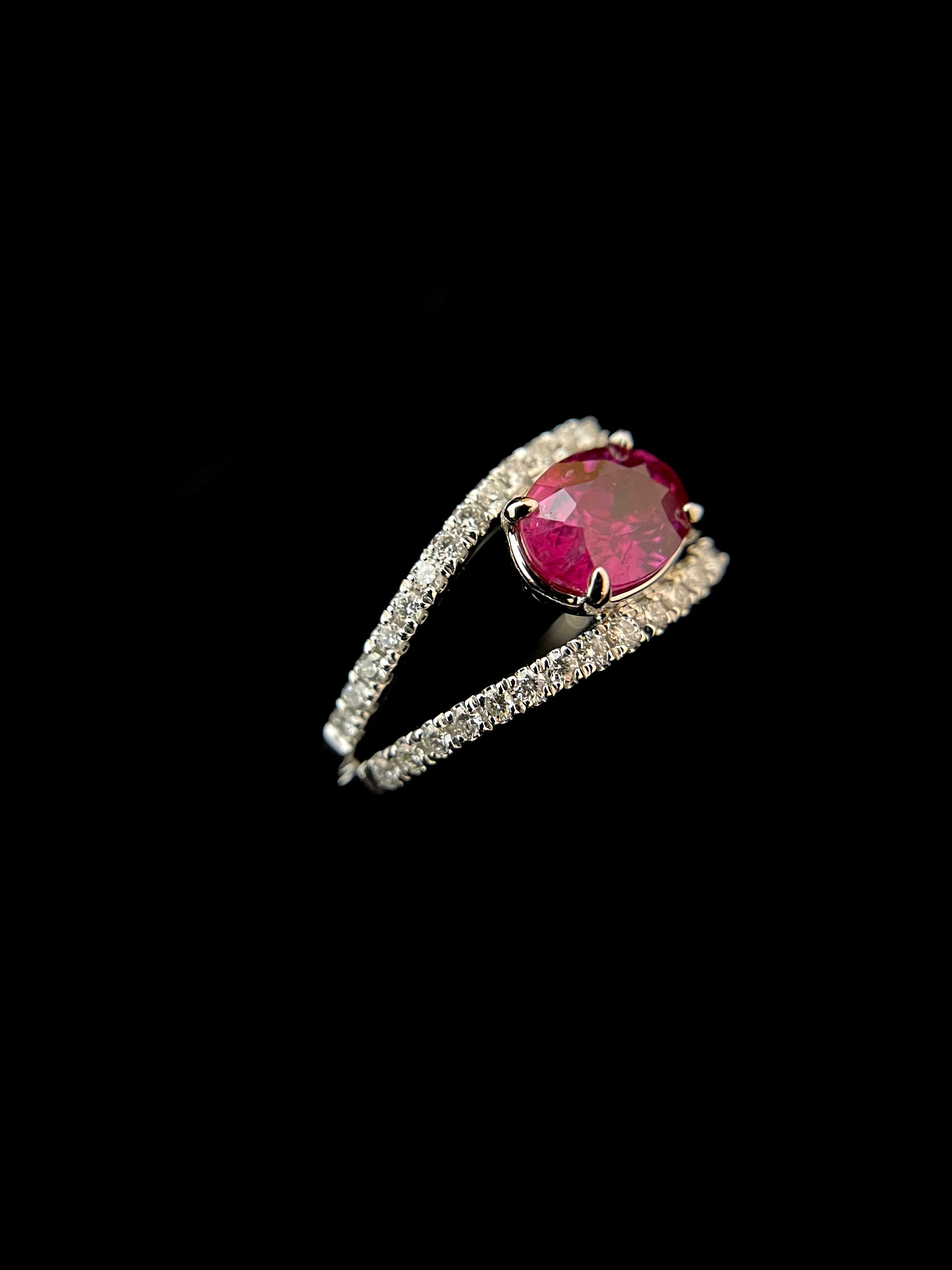 Inter-Love Ruby Diamond Ring