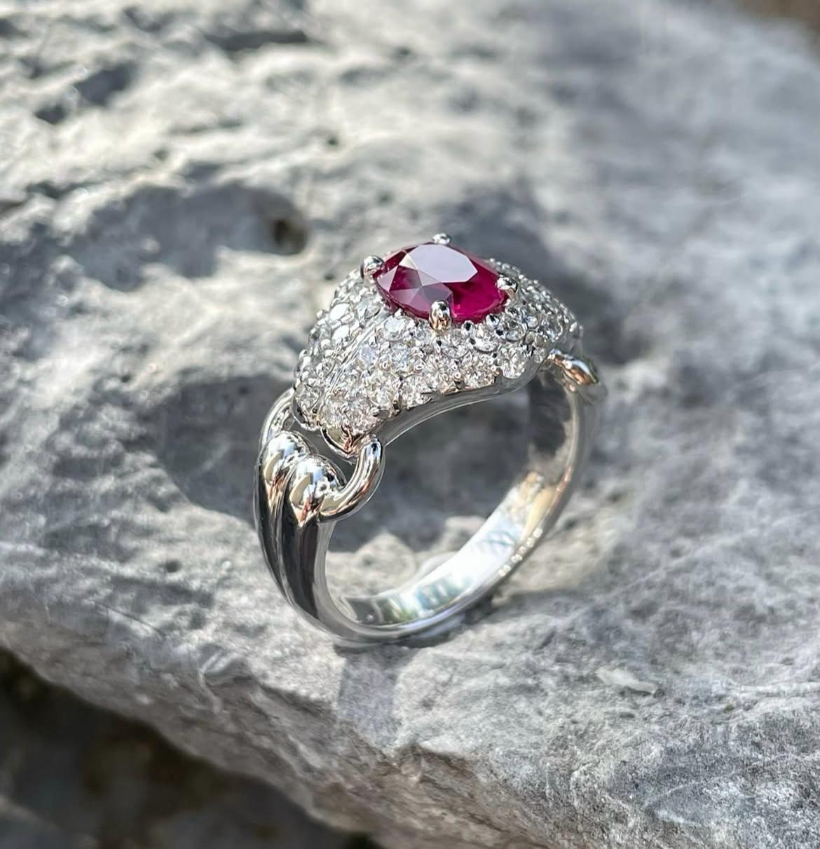 Ruby Yast Lock Ruby Diamond Pave Lock Ring – LOVELOTSDIAMOND