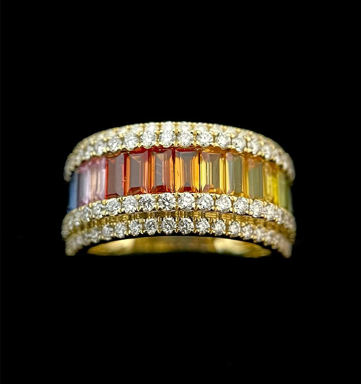 Rainbow on sale diamond ring