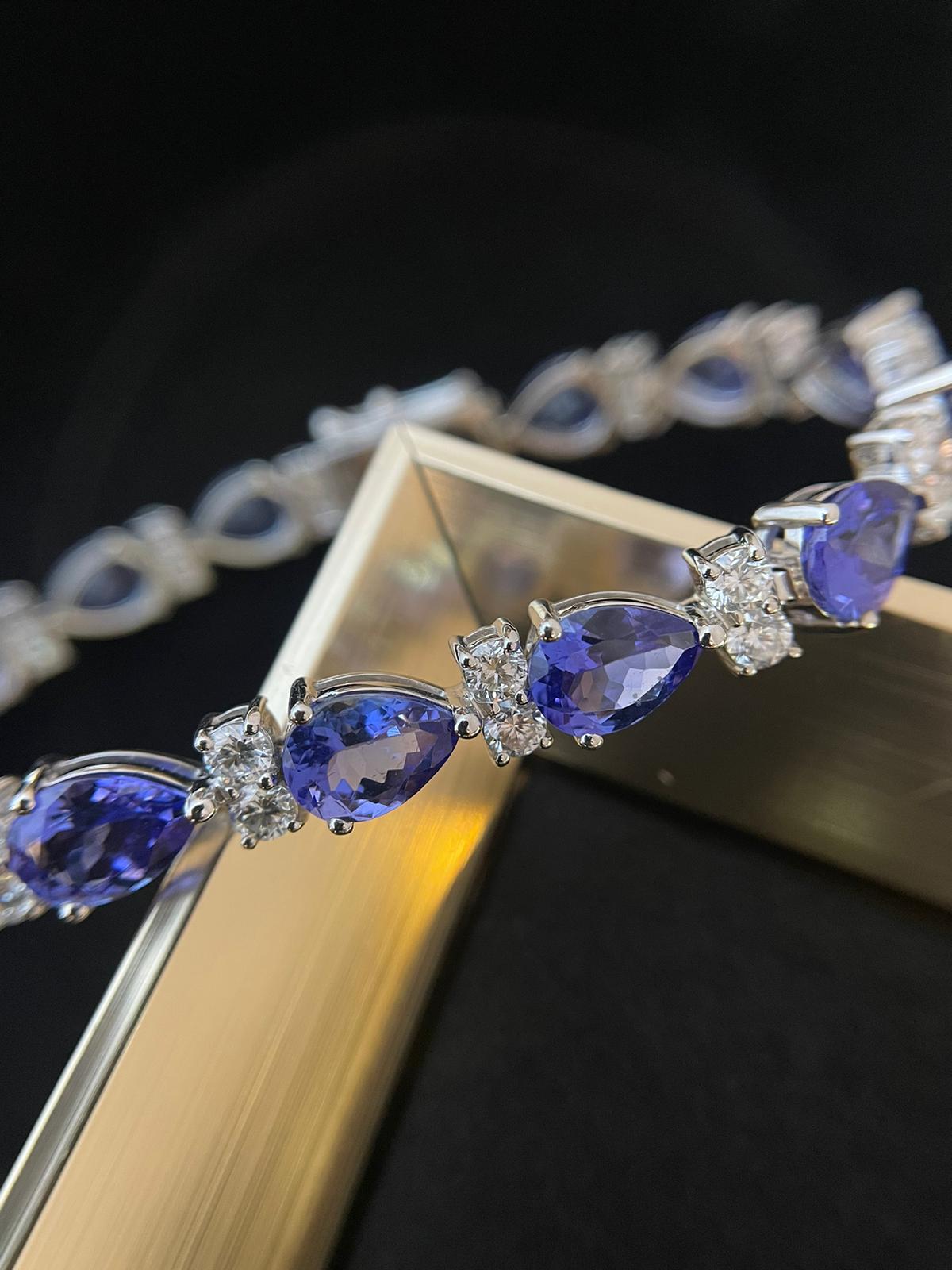 Royal Tanzanite Diamond Bracelet