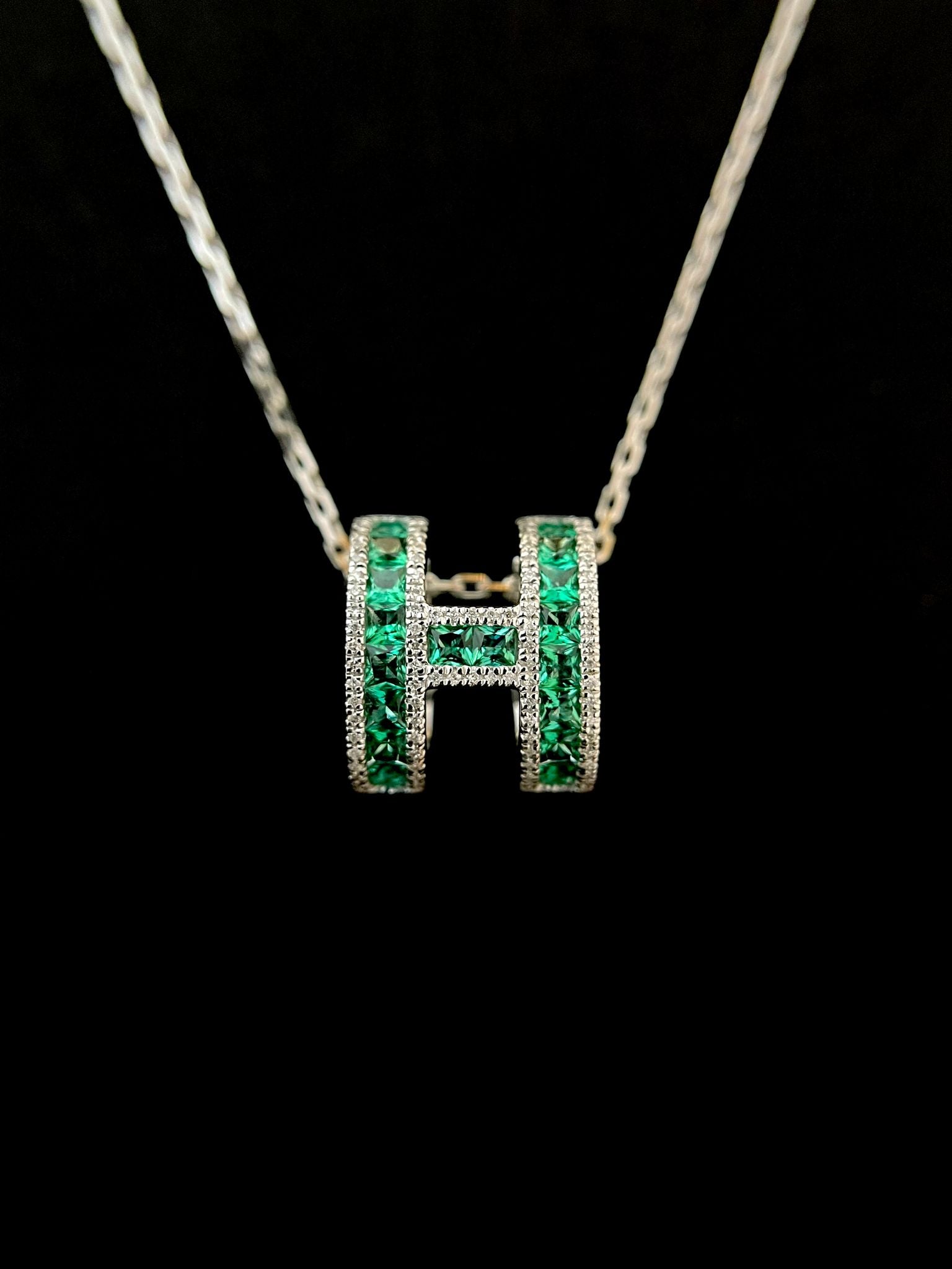 Harmony Emerald Diamond Necklace