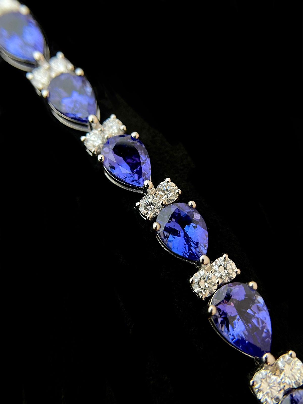 Royal Tanzanite Diamond Bracelet