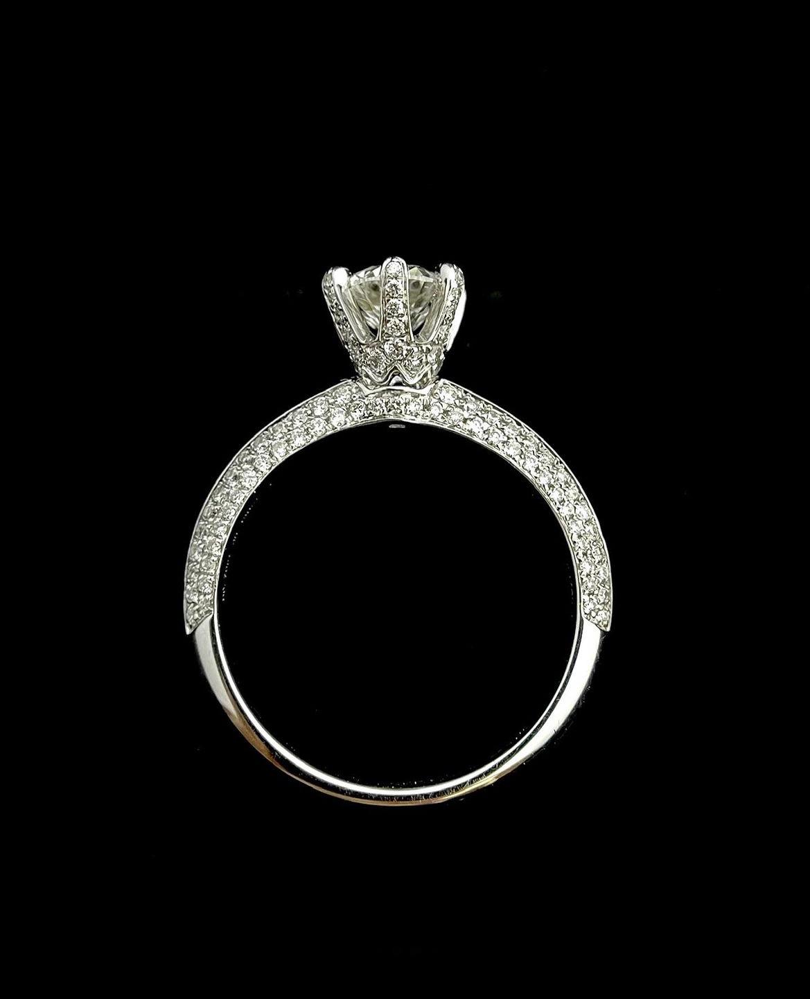 Honey Comb Solitaire Diamond Ring