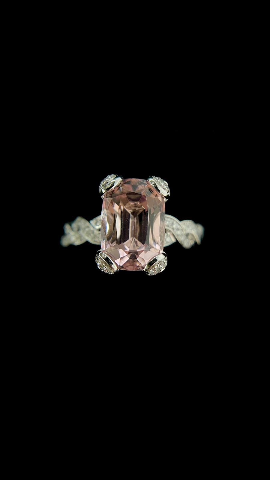 Morganite Diamond Ring