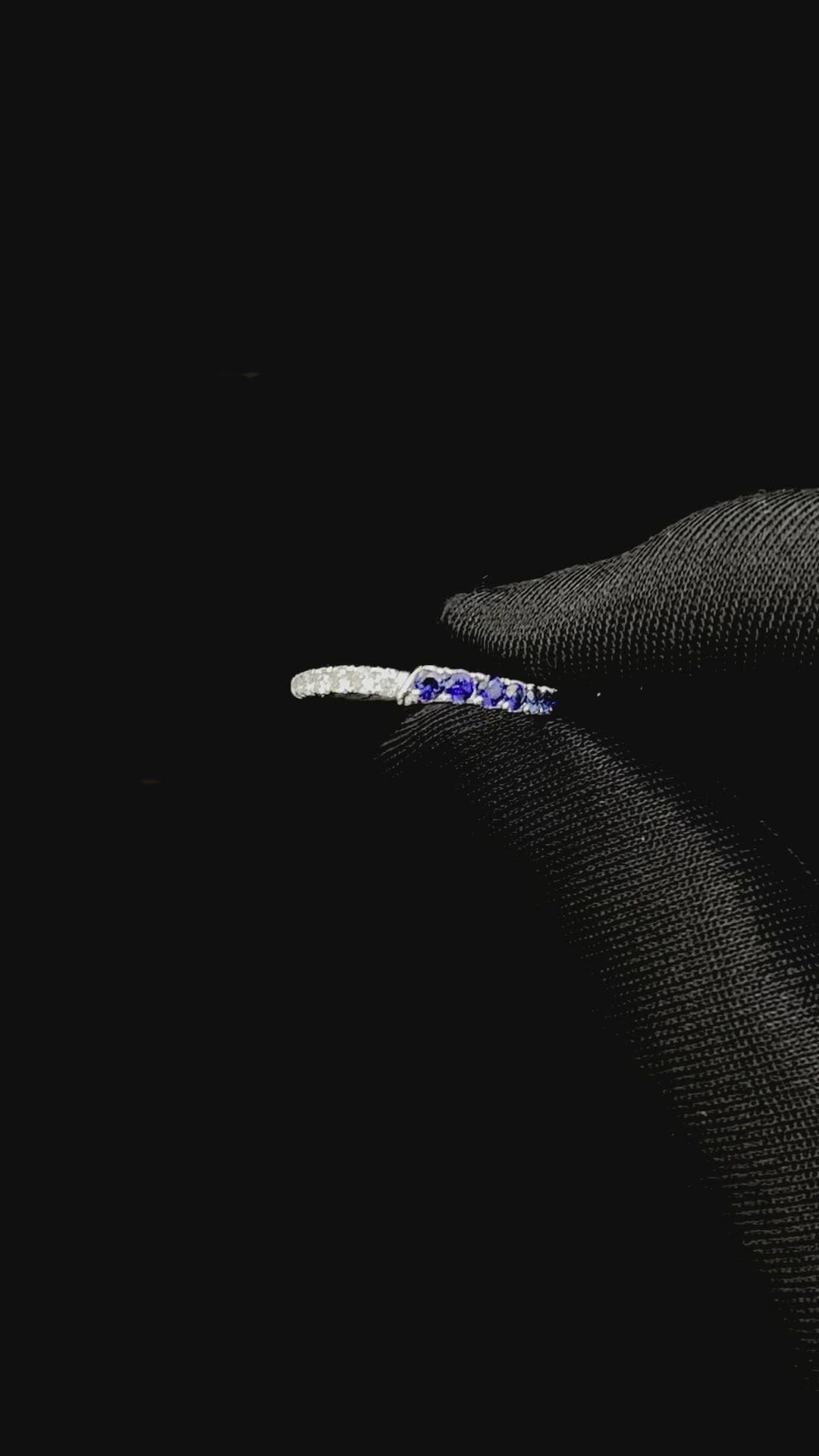 Sapphire Diamond Paved Ring