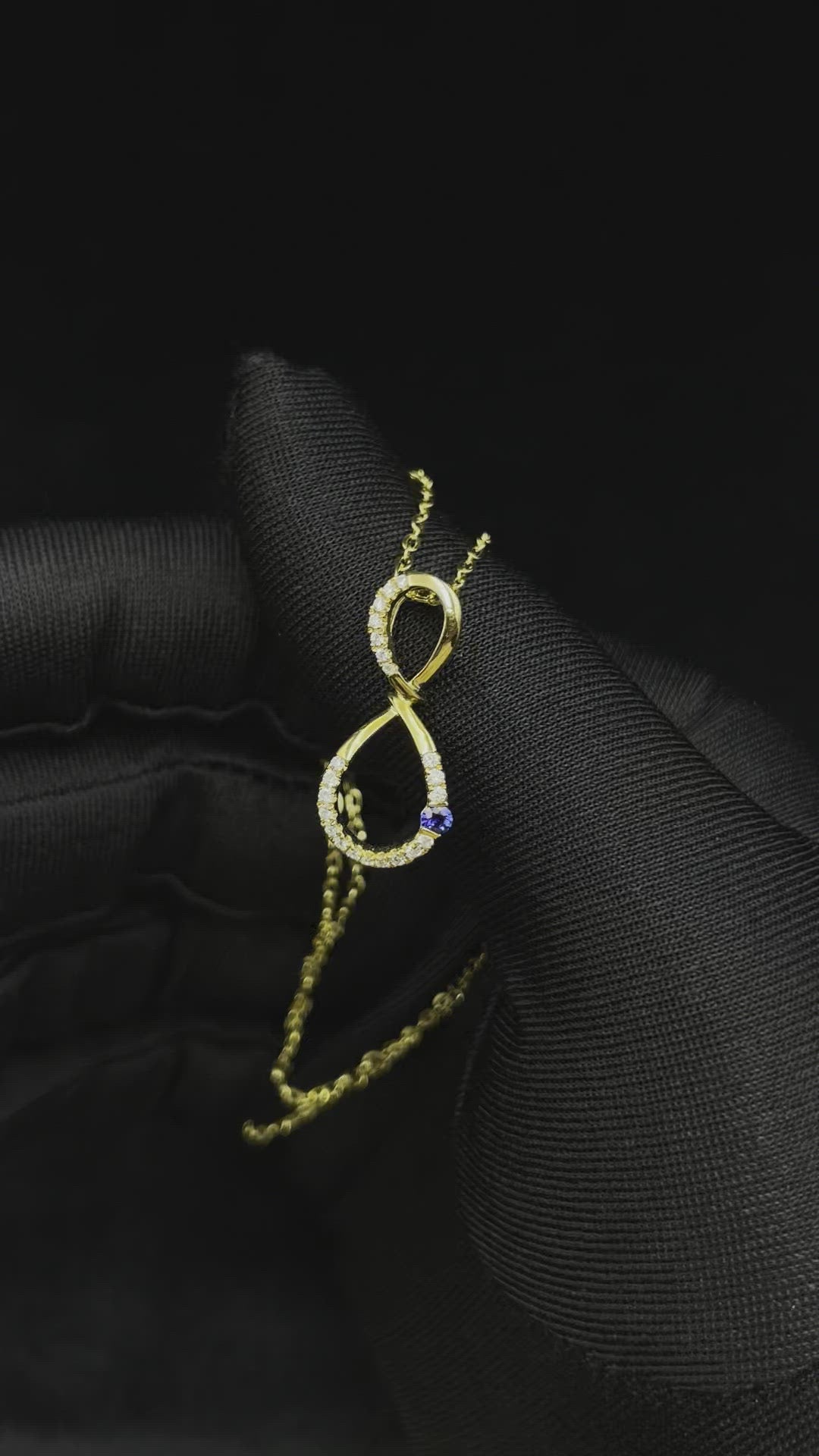 Sapphire Infinity Diamond Necklace