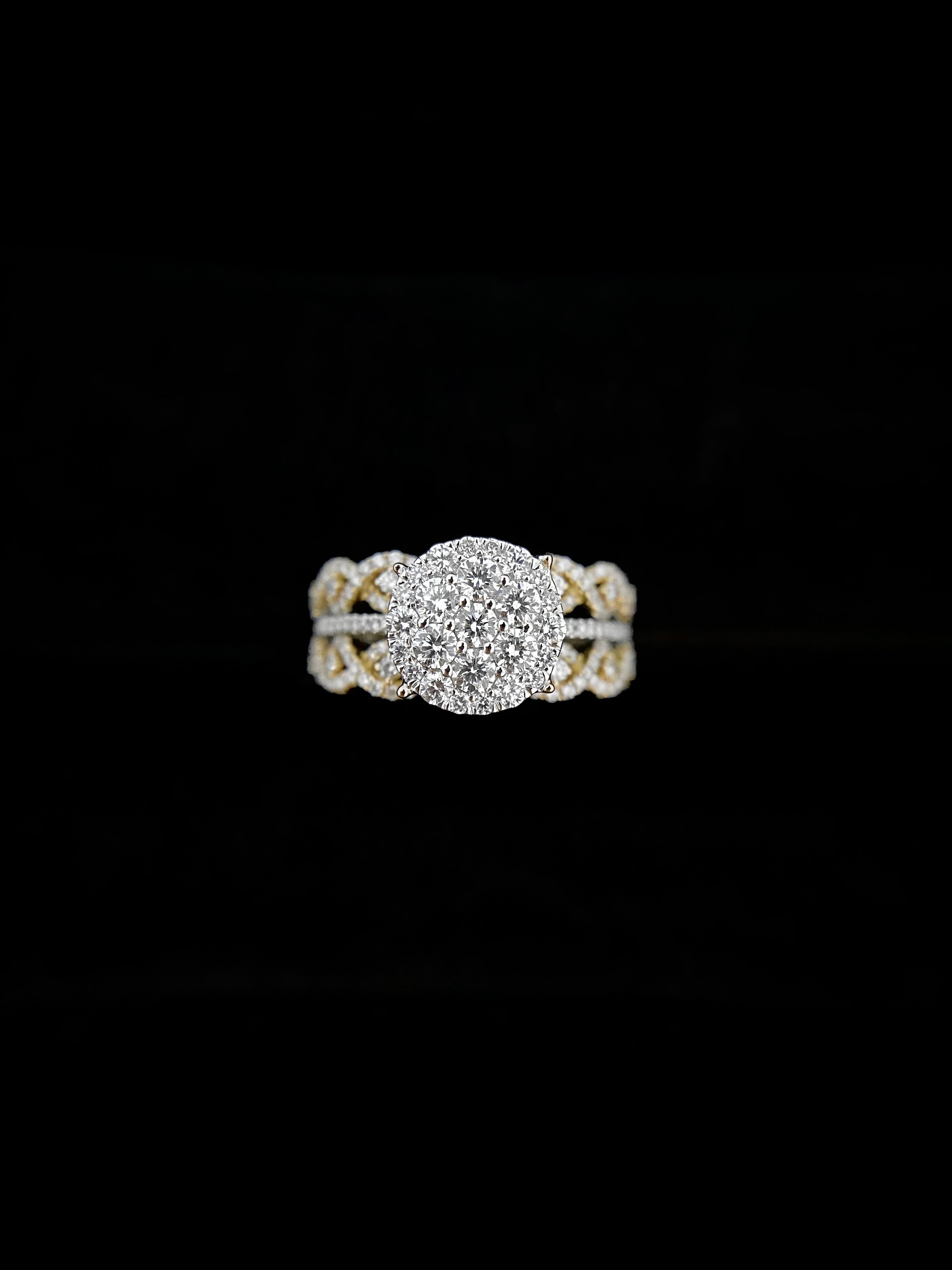 Illusion Diamond Royal Paved Ring