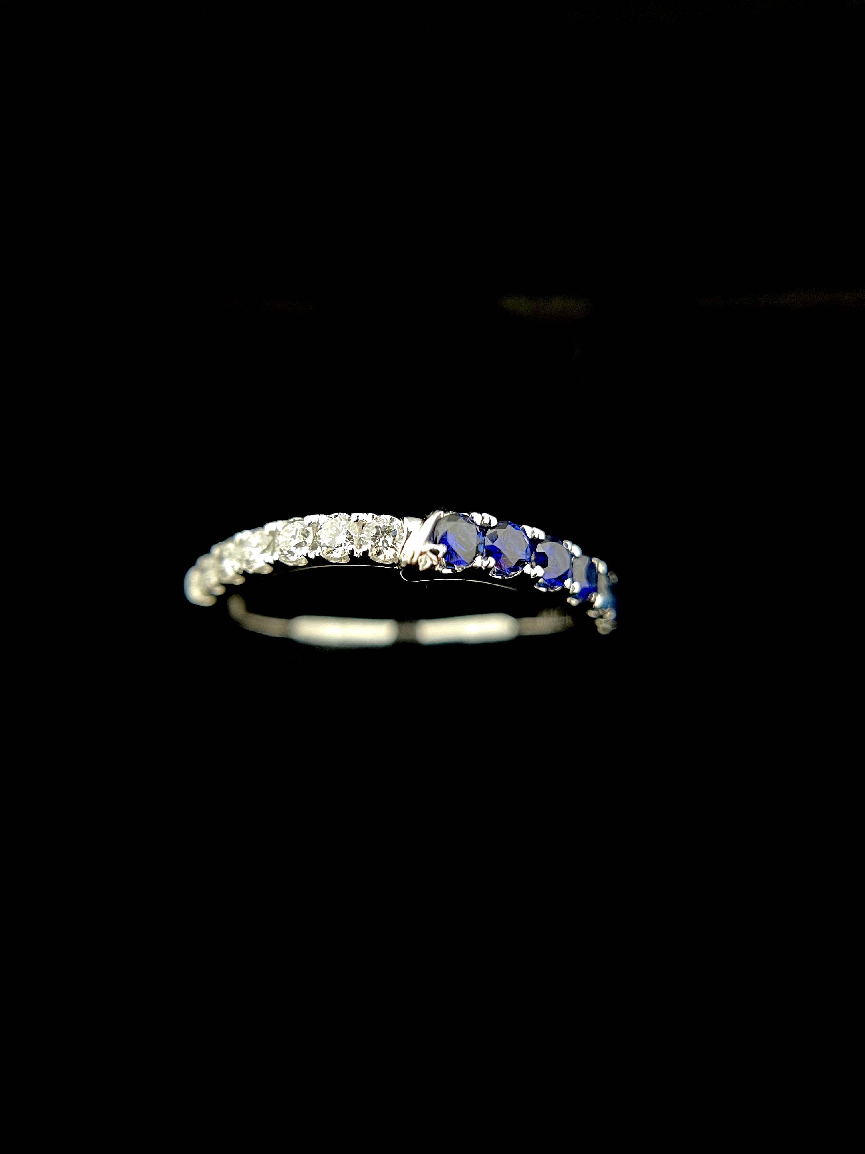 Sapphire Diamond Paved Ring