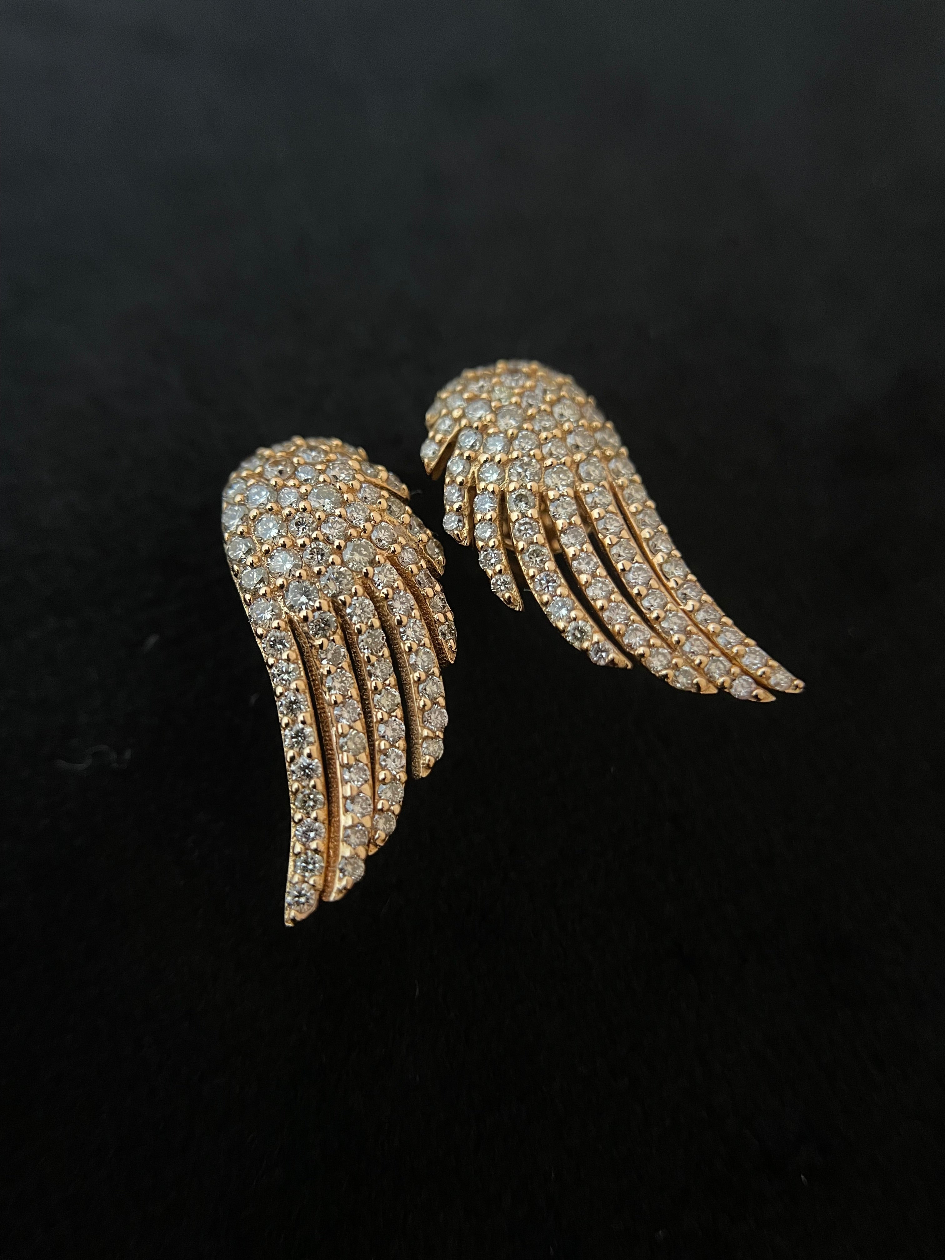 Angel Wings Diamond Earring