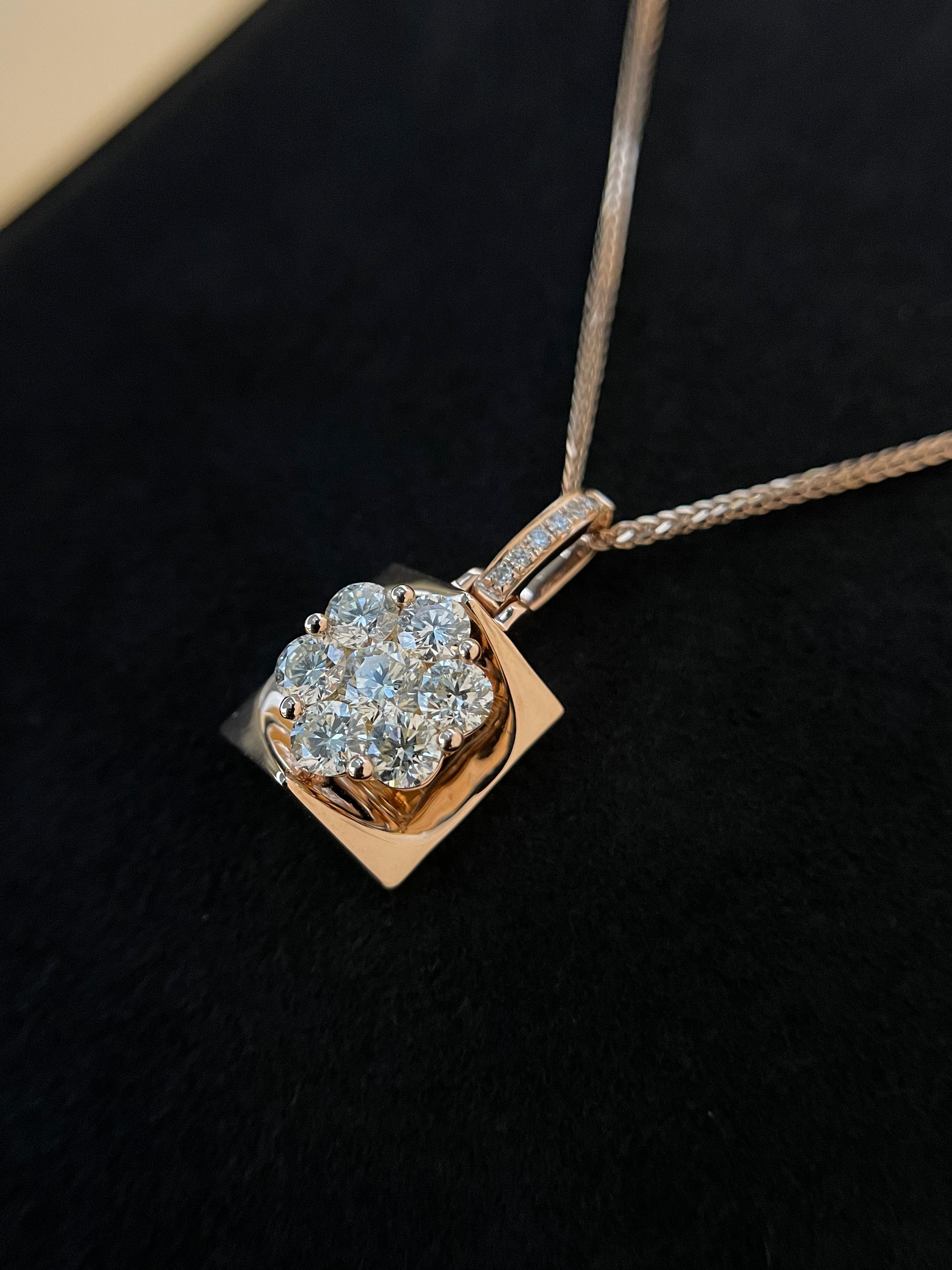 Golden Lock Diamond Necklace