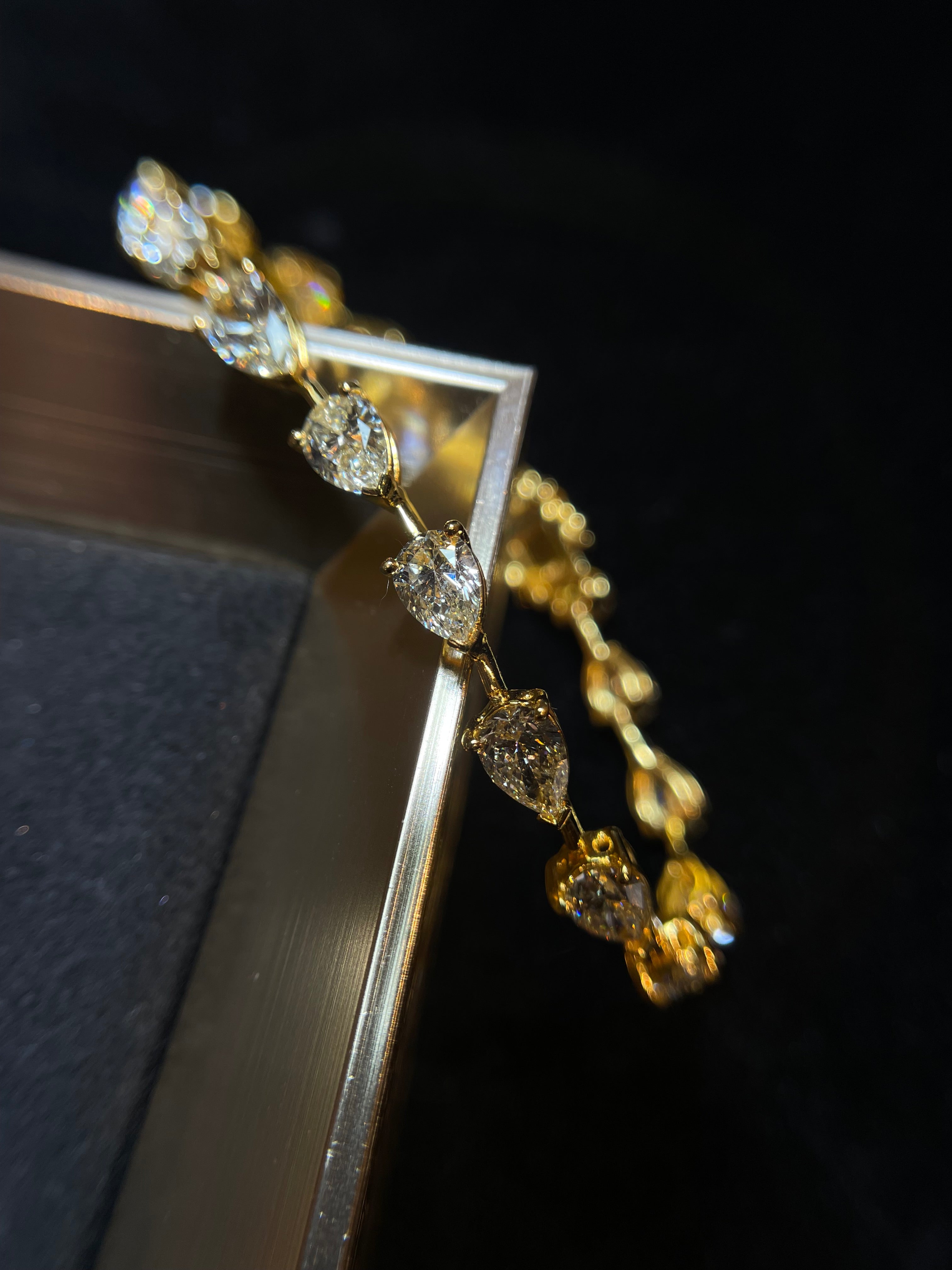 Yellow Diamond Pear Bracelet