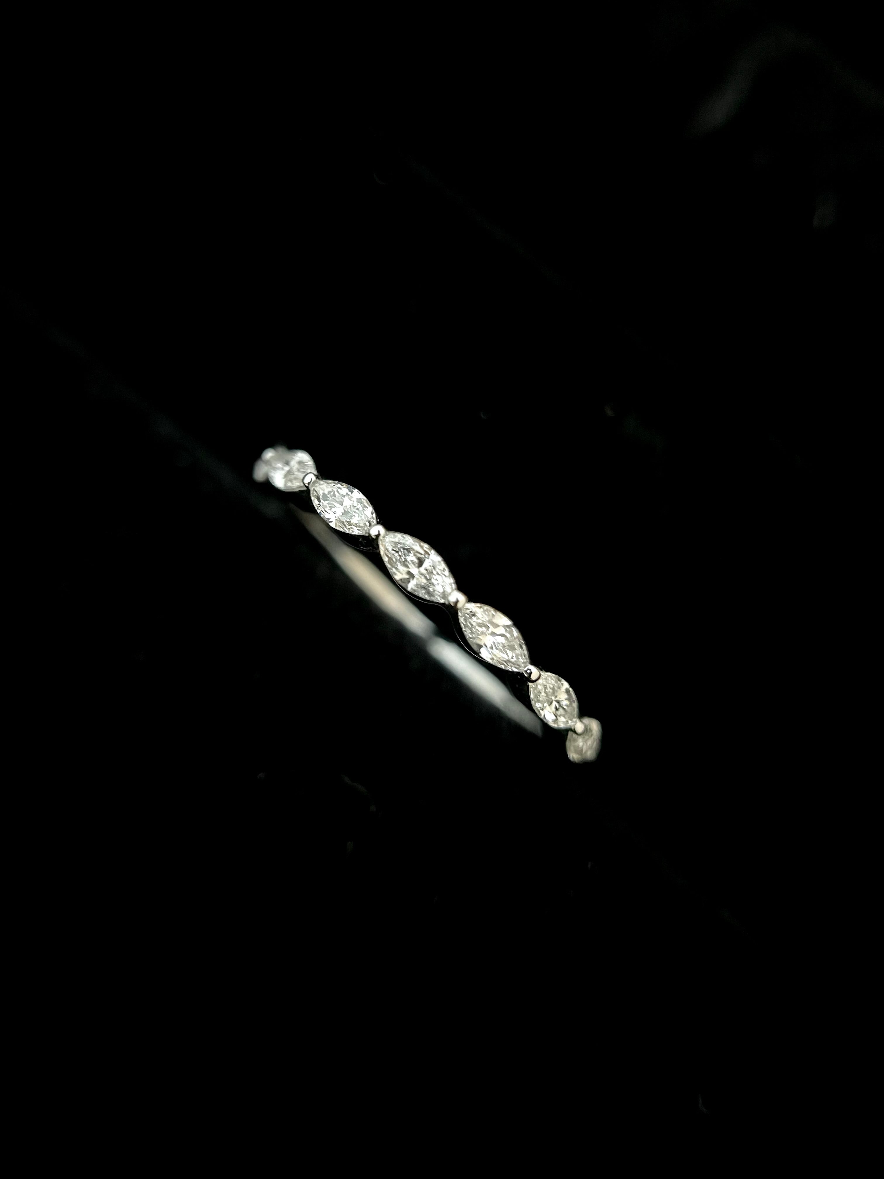 Marquise Diamond Paved Ring