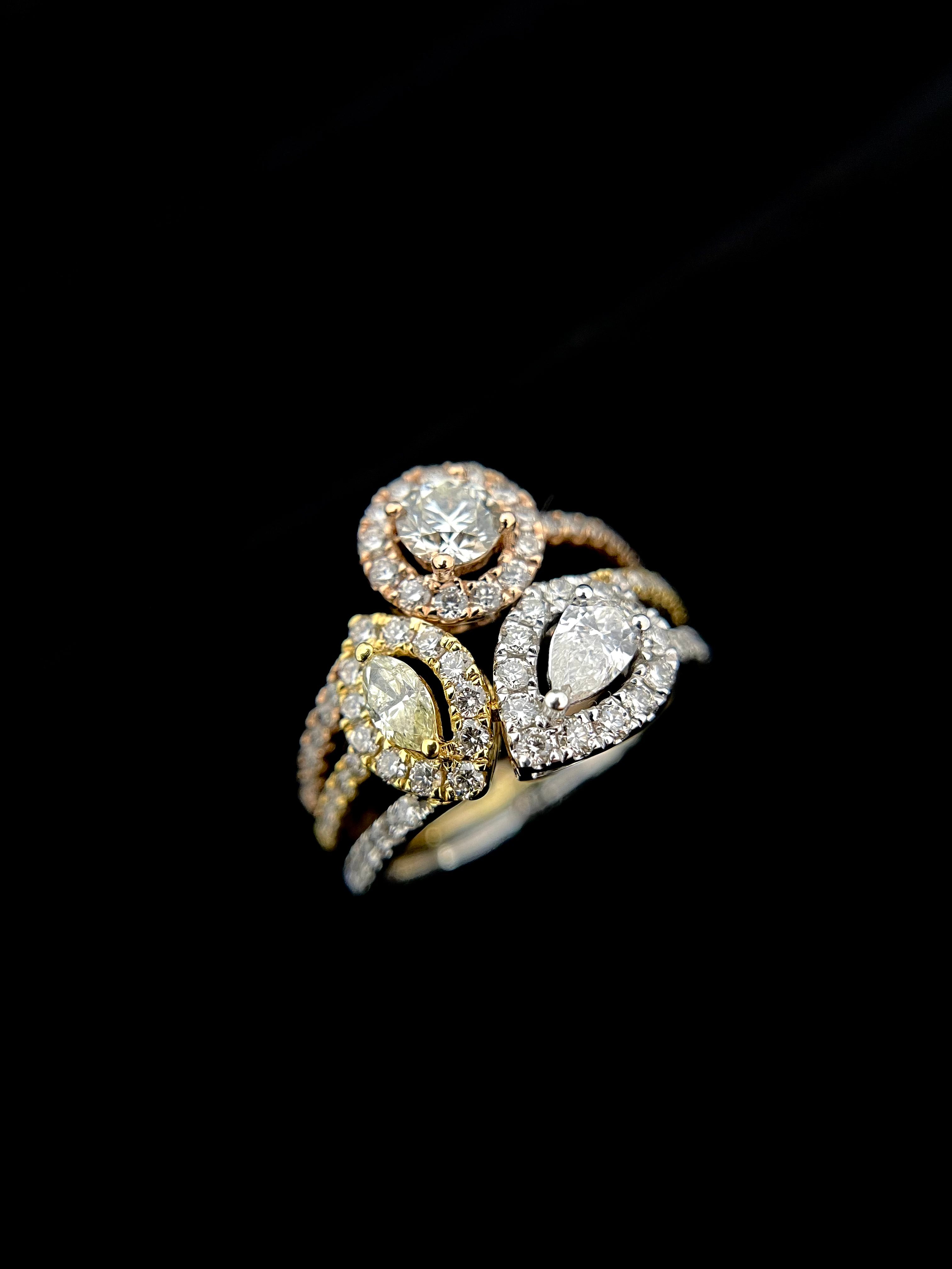 Tri-Diamond Fancy Ring